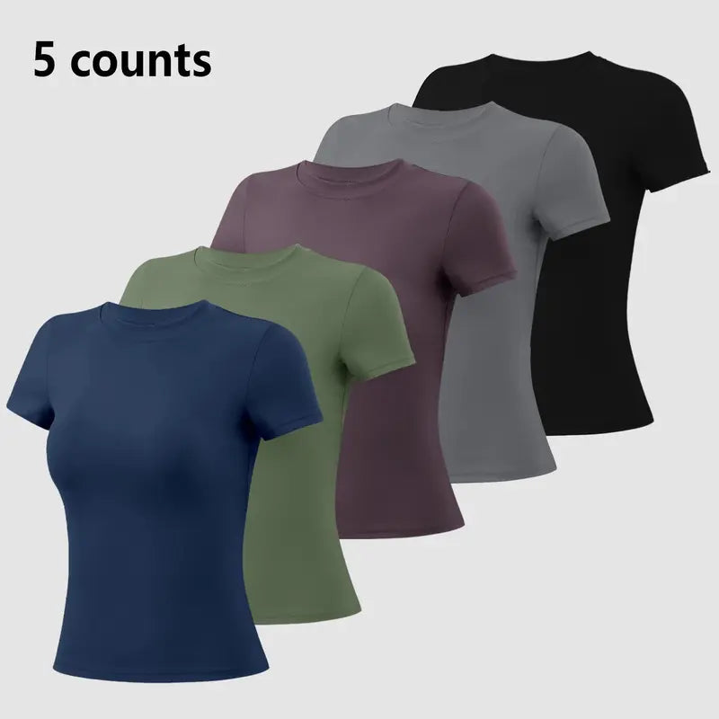 TIMEOFF Women'S Plain Nylon Blend Long Sleeve Gym Workout Apparel, Mock Neck Slim Fit Athletic Shirt, Thumb-Hole Cuffs, Stretchy Soft Breathable Fabric, Snug Non-Restrictive Women'S Clothes, Ideal for Yoga, Gym Training, Everyday Tops