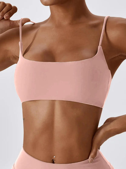 Women'S Solid Wireless Sports Bra, Sporty Breathable Comfortable Bra, Ladies Sportswear for Yoga Gym, Stretch Sports Bra