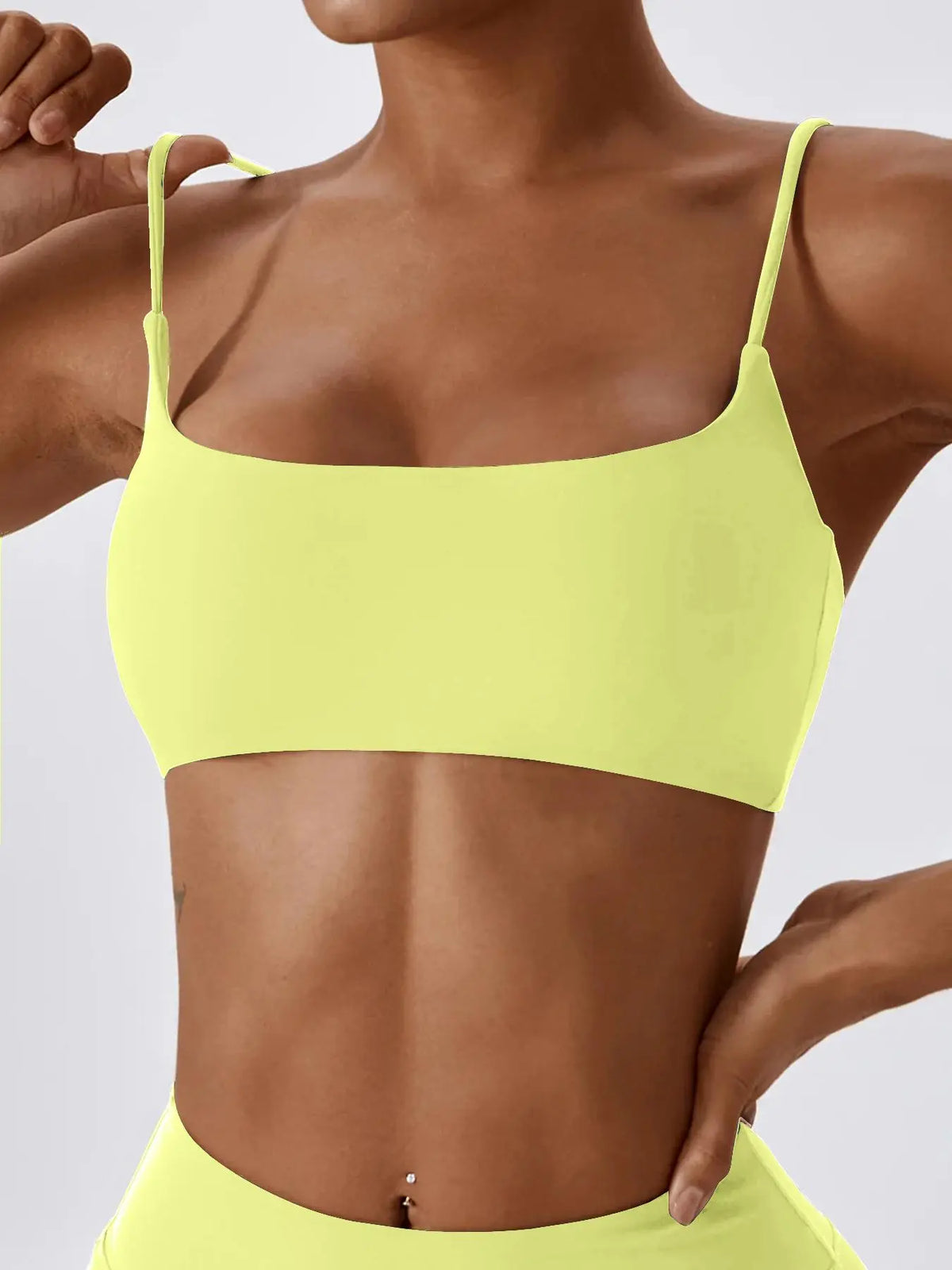 Women'S Solid Wireless Sports Bra, Sporty Breathable Comfortable Bra, Ladies Sportswear for Yoga Gym, Stretch Sports Bra