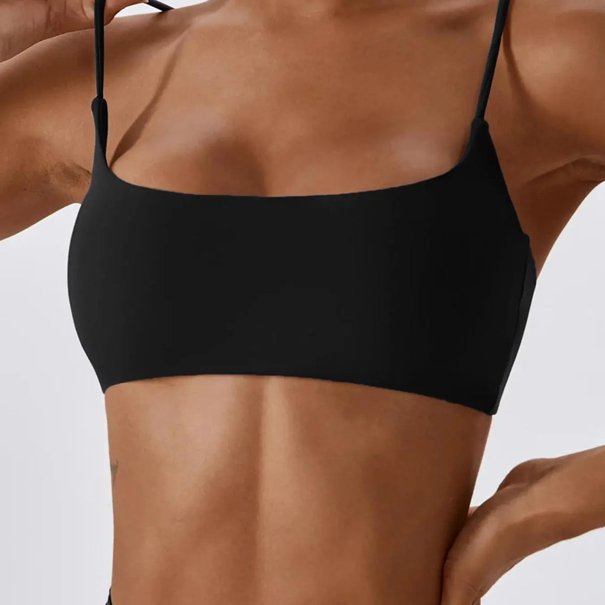 Women'S Solid Wireless Sports Bra, Sporty Breathable Comfortable Bra, Ladies Sportswear for Yoga Gym, Stretch Sports Bra