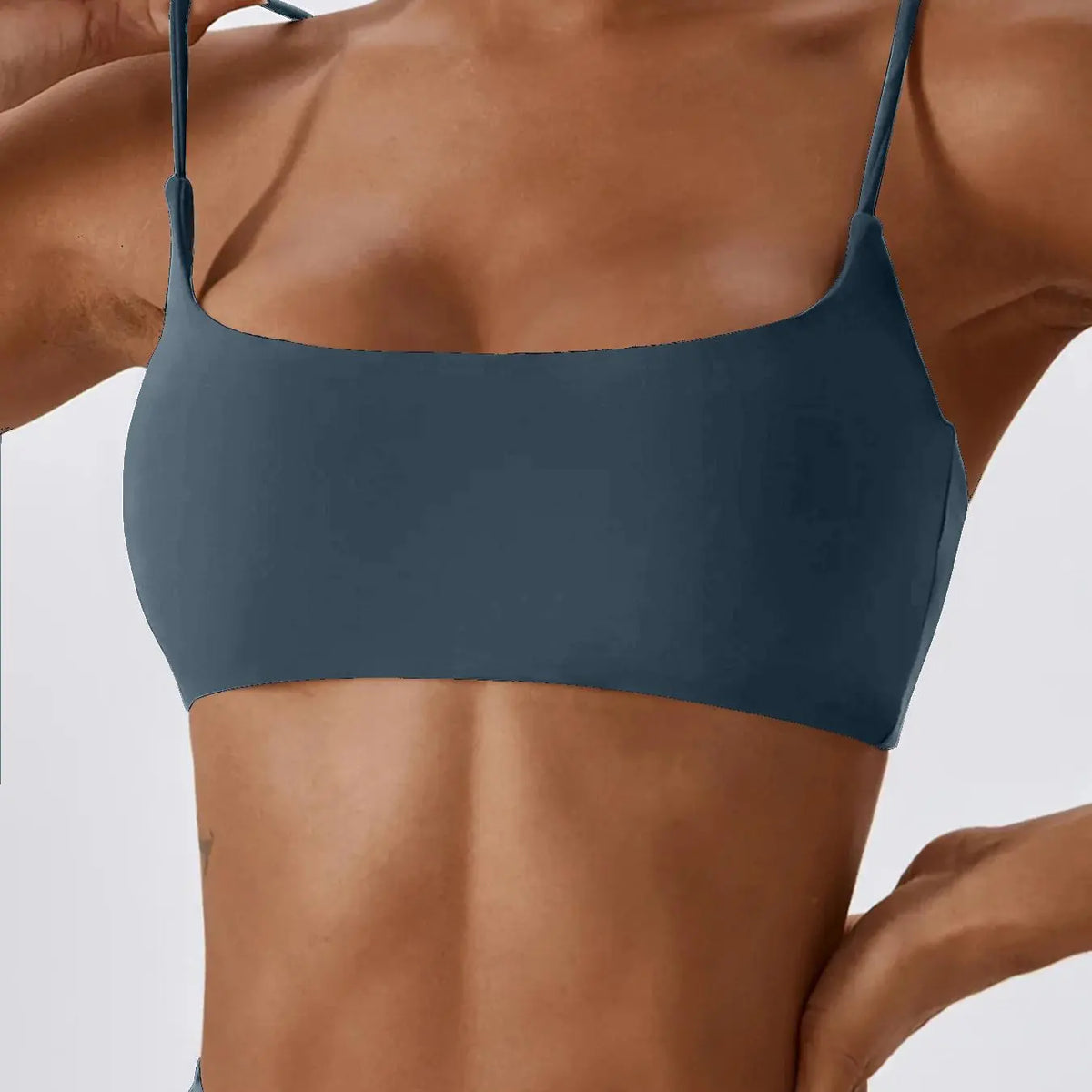 Women'S Solid Wireless Sports Bra, Sporty Breathable Comfortable Bra, Ladies Sportswear for Yoga Gym, Stretch Sports Bra
