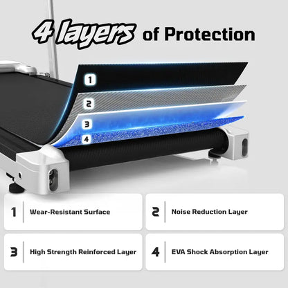 【Backtoschool】Yagud Walking Pad with Wheels,Remote Control, LED Display, Portable under Desk Treadmill for Small Spaces, Home/Office Exercise Equipment Fitness Workout Calories
