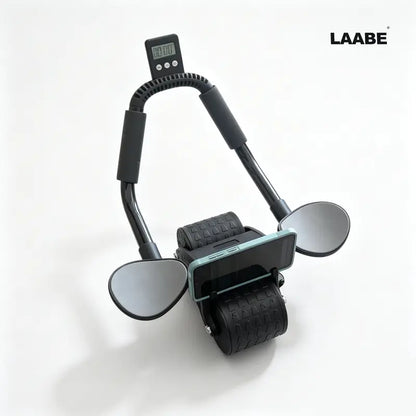 LAABE Automatic Rebound Abdominal Exercise Roller with Timer, Ergonomic Design, Non-Slip Grips, Beginner Abs Workout Exercise Equipment for Core Strength Training, Abs at Home Fitness Gear