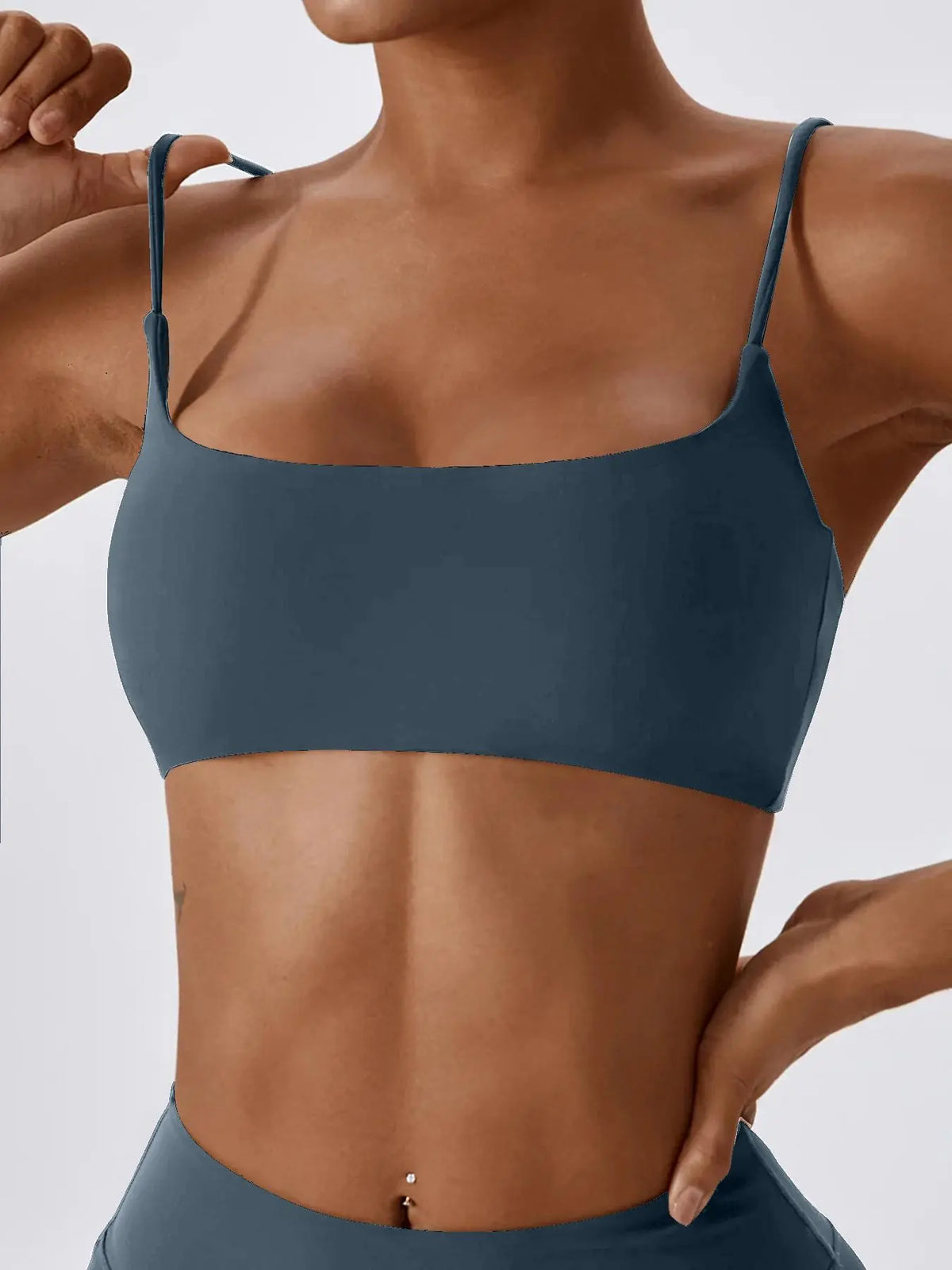 Women'S Solid Wireless Sports Bra, Sporty Breathable Comfortable Bra, Ladies Sportswear for Yoga Gym, Stretch Sports Bra