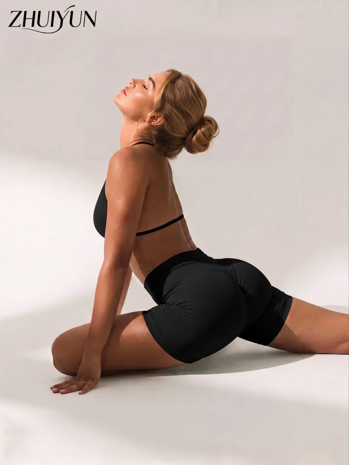New Women'S Sporty Yoga Set, Athletic Clothing Set, High-Waist Tight-Fitting Shorts and Tank Top, Summer Fitness for Running and Gym, High Stretch Activewear