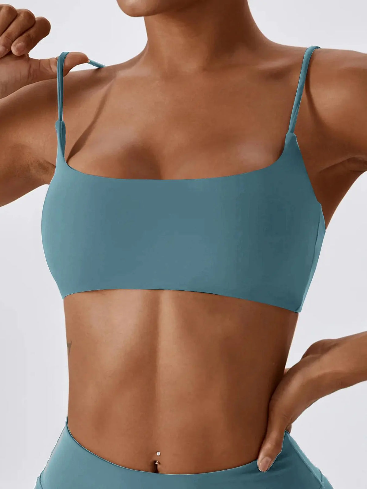 Women'S Solid Wireless Sports Bra, Sporty Breathable Comfortable Bra, Ladies Sportswear for Yoga Gym, Stretch Sports Bra