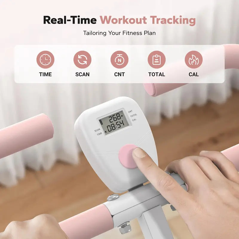 Merach 2-In-1 Squat Rowing Machine, Adjustable Resistance Glutes Leg Workout Equipment with LCD Monitor, 350LBS Capacity Home Gym Exercise for Women Backtoschool