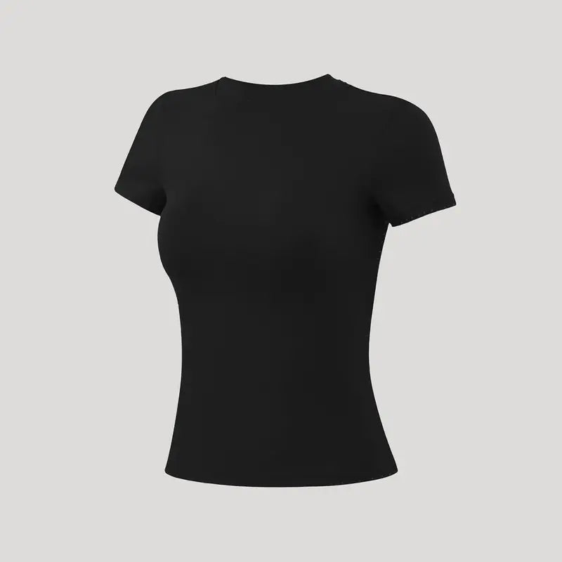 TIMEOFF Women'S Plain Nylon Blend Long Sleeve Gym Workout Apparel, Mock Neck Slim Fit Athletic Shirt, Thumb-Hole Cuffs, Stretchy Soft Breathable Fabric, Snug Non-Restrictive Women'S Clothes, Ideal for Yoga, Gym Training, Everyday Tops