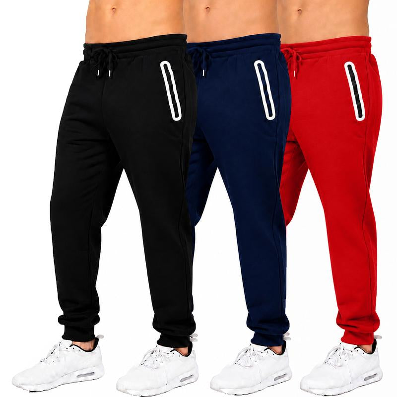 Men'S 3 Pack Fleece Active Athletic Jogger Sweatpants with Drawstring Sizes S-2XL Breathable