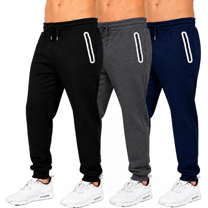 Men'S 3 Pack Fleece Active Athletic Jogger Sweatpants with Drawstring Sizes S-2XL Breathable