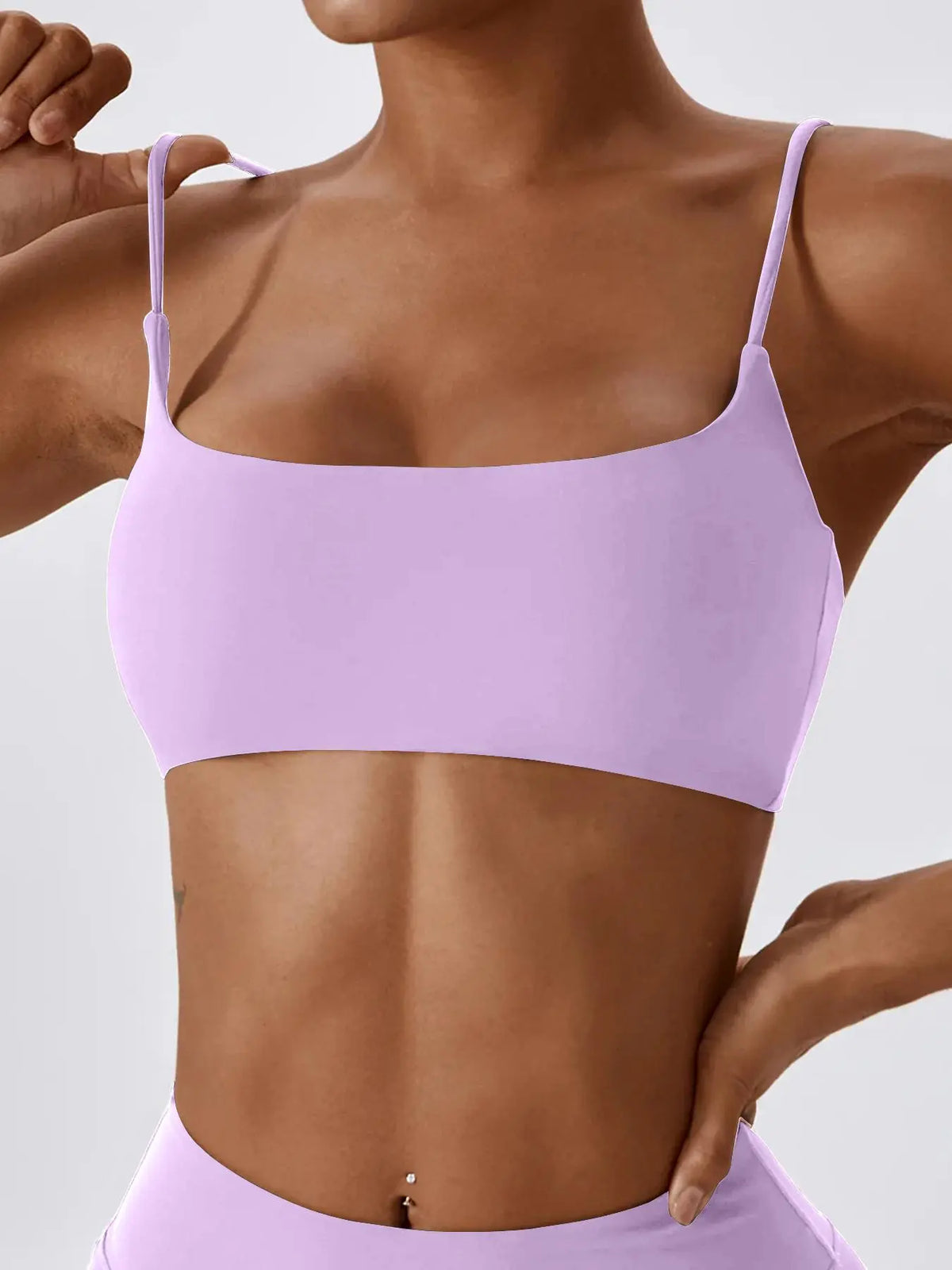 Women'S Solid Wireless Sports Bra, Sporty Breathable Comfortable Bra, Ladies Sportswear for Yoga Gym, Stretch Sports Bra