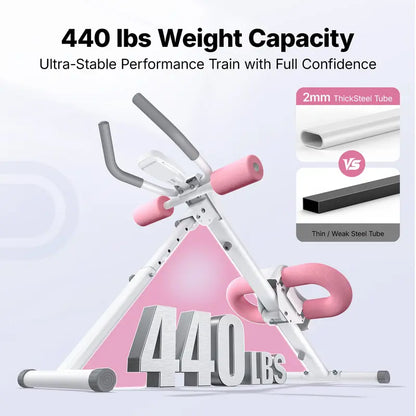 Merach Adjustable Ab Trainer Machine with LCD Monitor, 10-Level Adjustable Resistance, Foldable Ab Exercise Machine for Abs, Arm, Leg, Buttocks Shaper, Core & Ab Trainer at Home Gym for Women Backtoschool