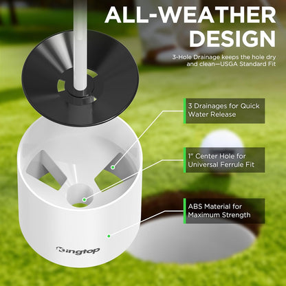 Golf Hole Cups for Practice Putting Greens, 4 or 6 in Deep