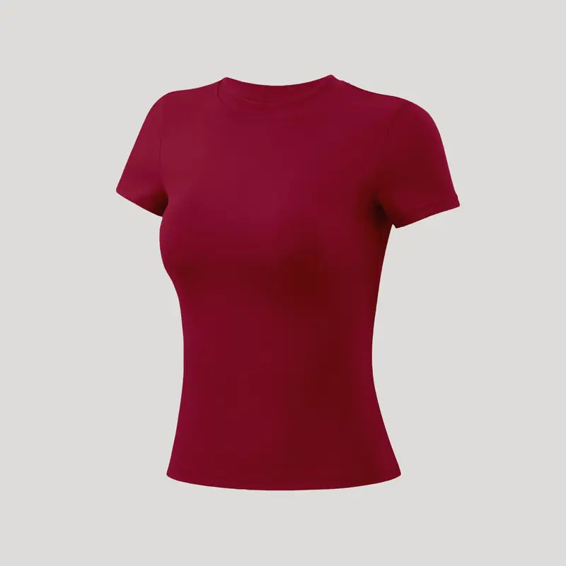 TIMEOFF Women'S Plain Nylon Blend Long Sleeve Gym Workout Apparel, Mock Neck Slim Fit Athletic Shirt, Thumb-Hole Cuffs, Stretchy Soft Breathable Fabric, Snug Non-Restrictive Women'S Clothes, Ideal for Yoga, Gym Training, Everyday Tops