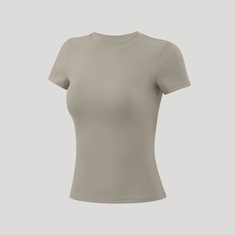 TIMEOFF Women'S Plain Nylon Blend Long Sleeve Gym Workout Apparel, Mock Neck Slim Fit Athletic Shirt, Thumb-Hole Cuffs, Stretchy Soft Breathable Fabric, Snug Non-Restrictive Women'S Clothes, Ideal for Yoga, Gym Training, Everyday Tops