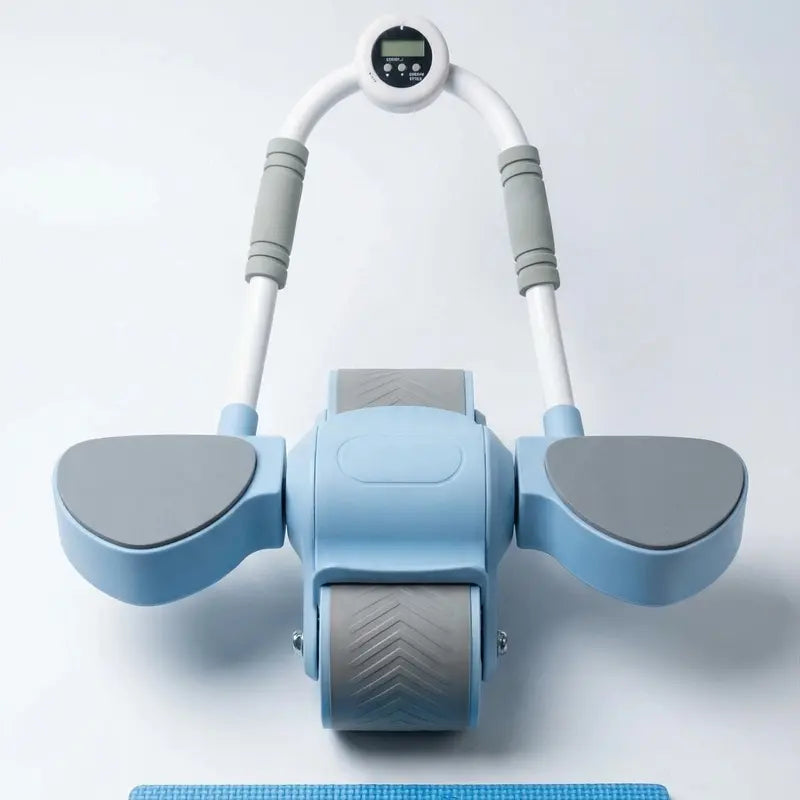 LAABE Automatic Rebound Abdominal Exercise Roller with Timer, Ergonomic Design, Non-Slip Grips, Beginner Abs Workout Exercise Equipment for Core Strength Training, Abs at Home Fitness Gear