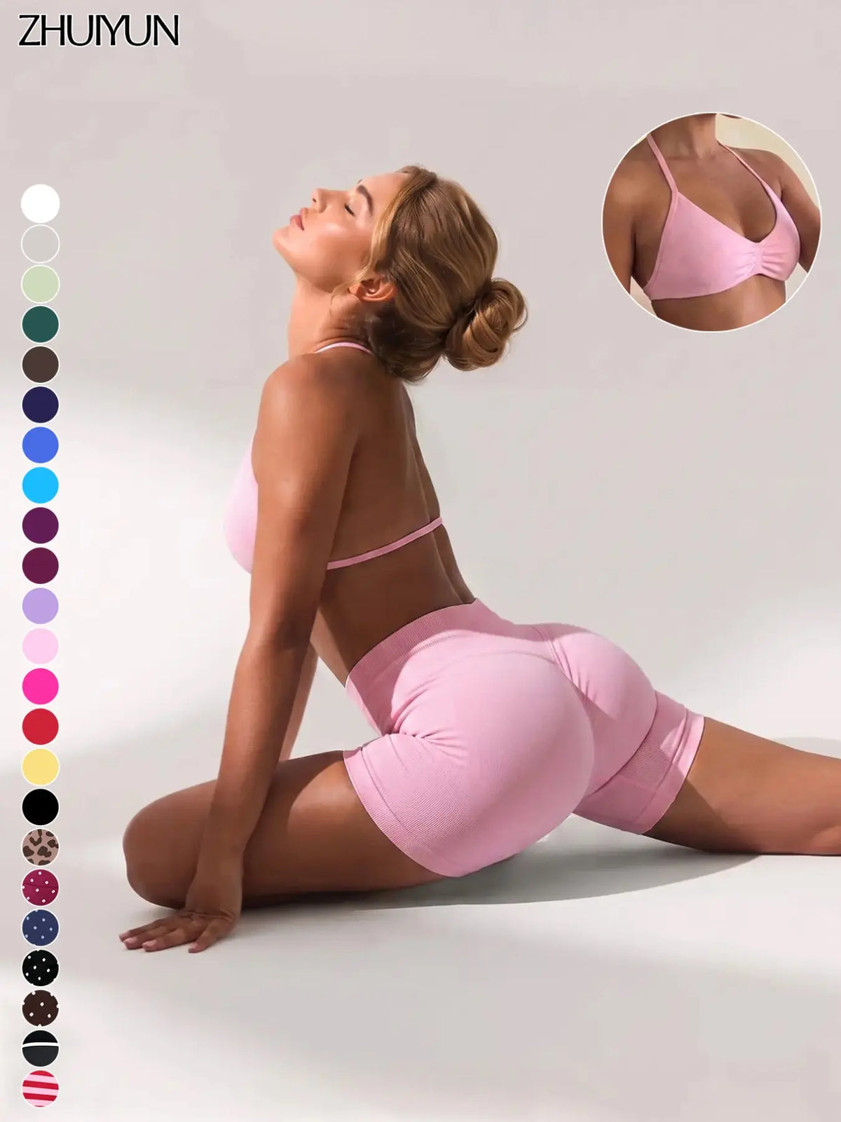 New Women'S Sporty Yoga Set, Athletic Clothing Set, High-Waist Tight-Fitting Shorts and Tank Top, Summer Fitness for Running and Gym, High Stretch Activewear