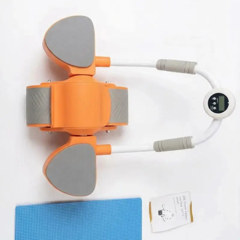 LAABE Automatic Rebound Abdominal Exercise Roller with Timer, Ergonomic Design, Non-Slip Grips, Beginner Abs Workout Exercise Equipment for Core Strength Training, Abs at Home Fitness Gear