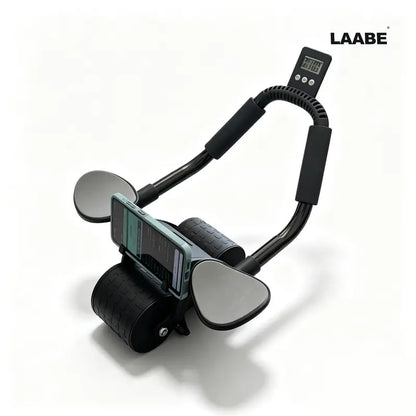 LAABE Automatic Rebound Abdominal Exercise Roller with Timer, Ergonomic Design, Non-Slip Grips, Beginner Abs Workout Exercise Equipment for Core Strength Training, Abs at Home Fitness Gear