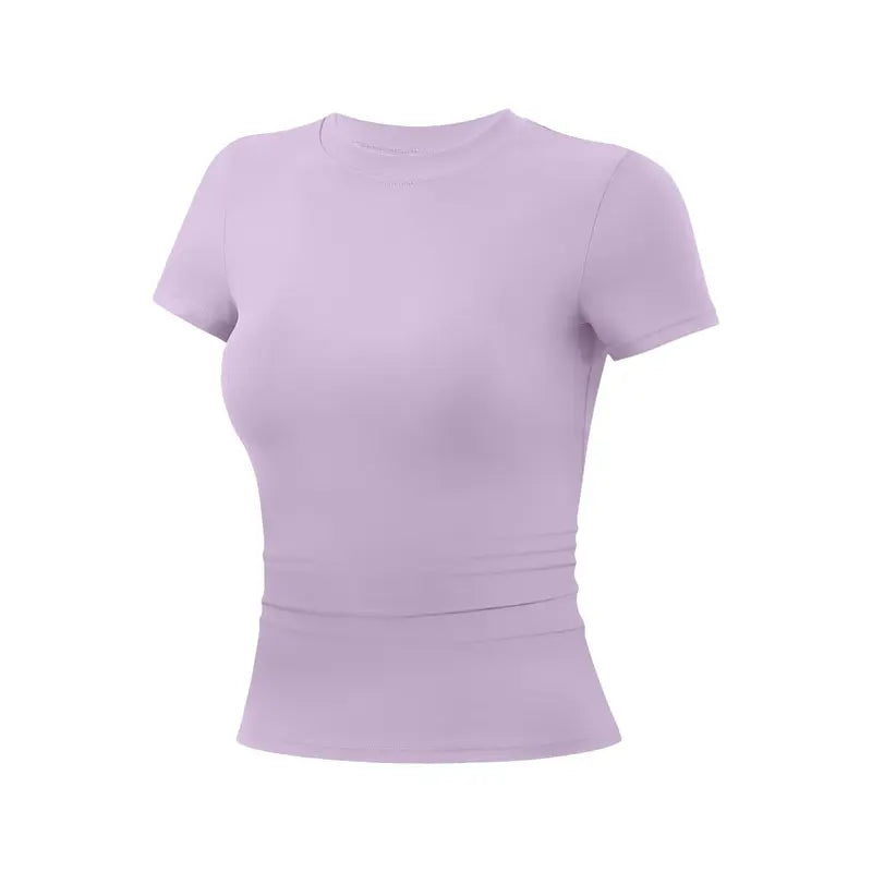 TIMEOFF Women'S Plain Nylon Blend Long Sleeve Gym Workout Apparel, Mock Neck Slim Fit Athletic Shirt, Thumb-Hole Cuffs, Stretchy Soft Breathable Fabric, Snug Non-Restrictive Women'S Clothes, Ideal for Yoga, Gym Training, Everyday Tops