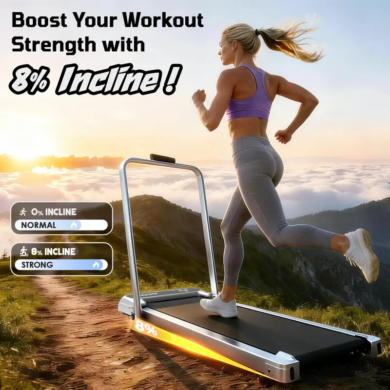 【Backtoschool】Yagud Walking Pad with Wheels,Remote Control, LED Display, Portable under Desk Treadmill for Small Spaces, Home/Office Exercise Equipment Fitness Workout Calories