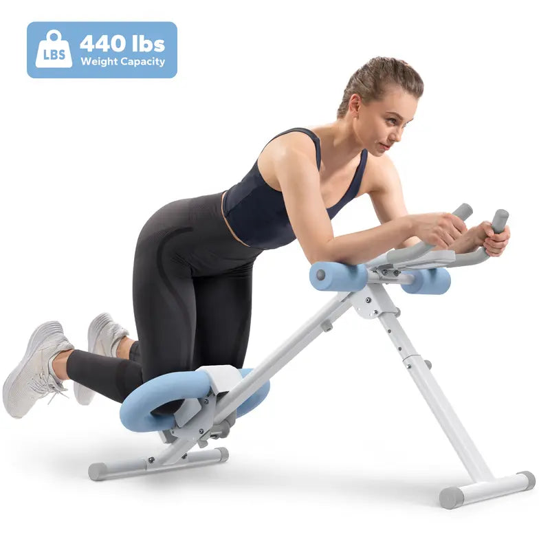 Merach Adjustable Ab Trainer Machine with LCD Monitor, 10-Level Adjustable Resistance, Foldable Ab Exercise Machine for Abs, Arm, Leg, Buttocks Shaper, Core & Ab Trainer at Home Gym for Women Backtoschool