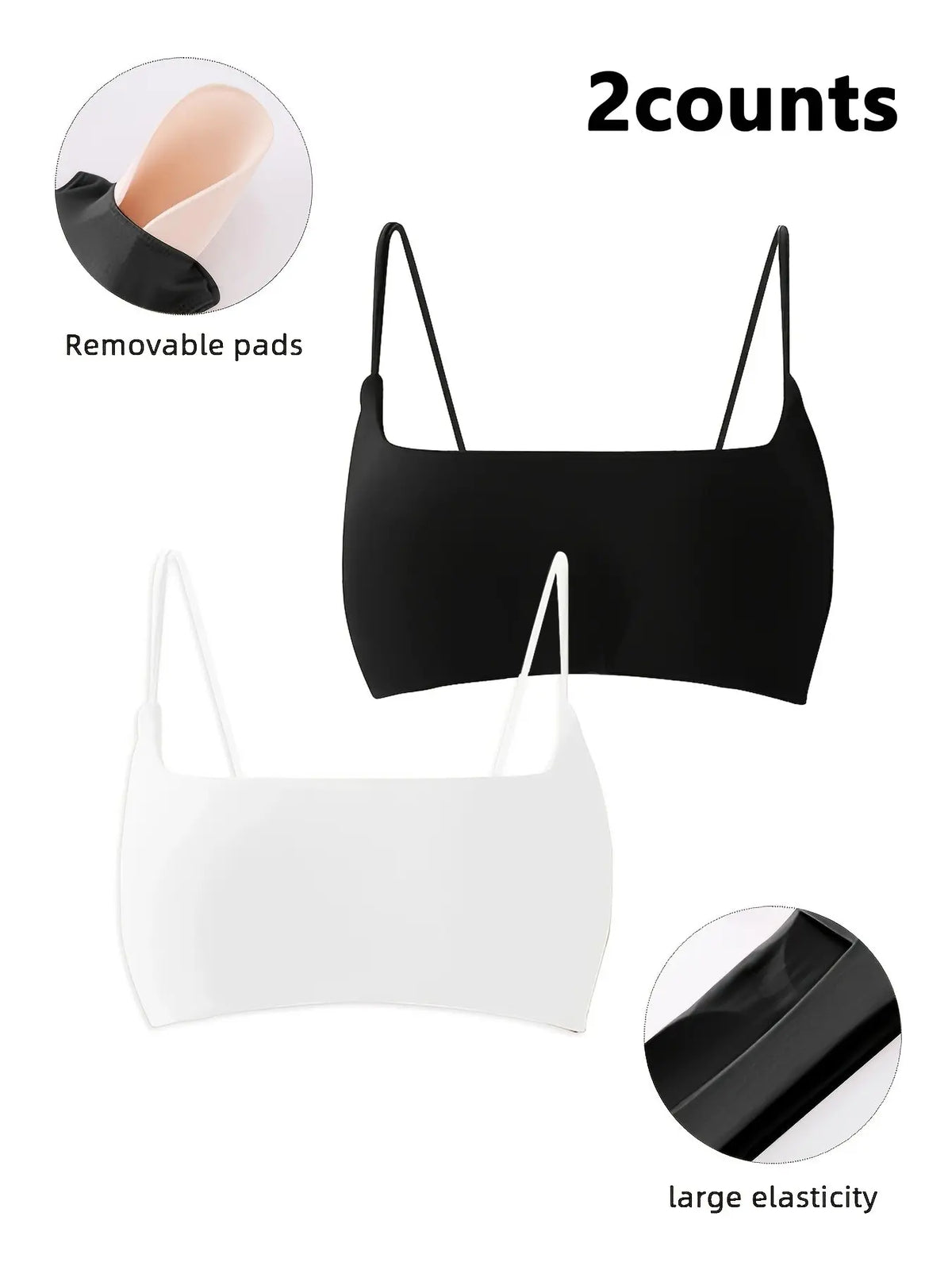 Women'S Solid Wireless Sports Bra, Sporty Breathable Comfortable Bra, Ladies Sportswear for Yoga Gym, Stretch Sports Bra