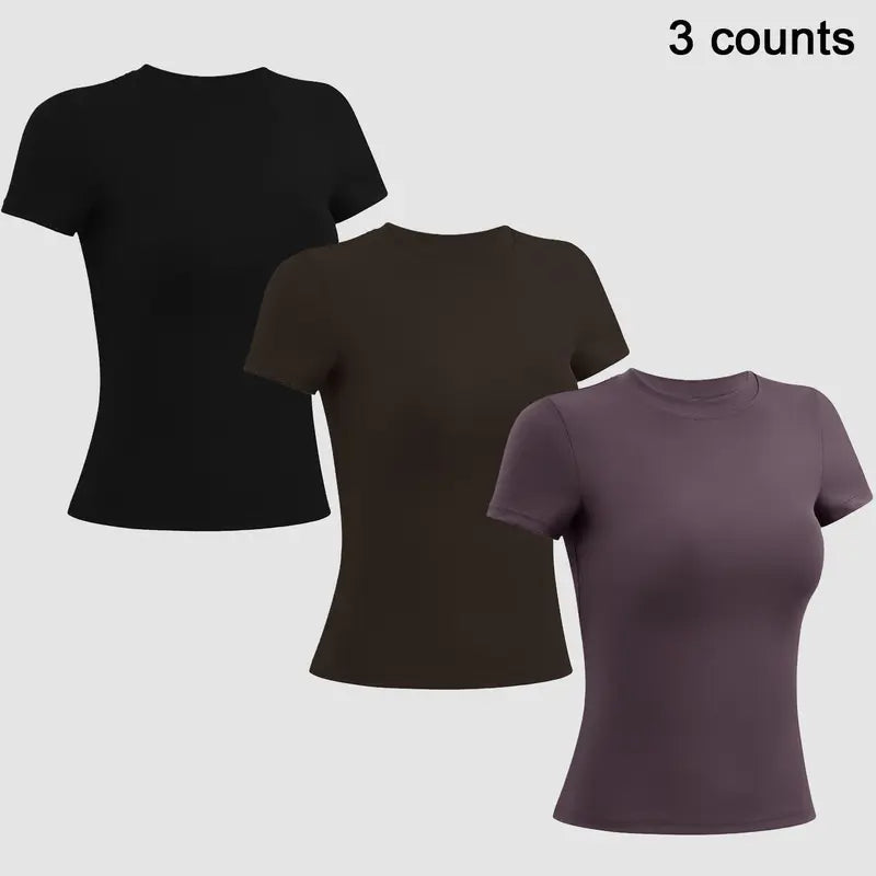 TIMEOFF Women'S Plain Nylon Blend Long Sleeve Gym Workout Apparel, Mock Neck Slim Fit Athletic Shirt, Thumb-Hole Cuffs, Stretchy Soft Breathable Fabric, Snug Non-Restrictive Women'S Clothes, Ideal for Yoga, Gym Training, Everyday Tops