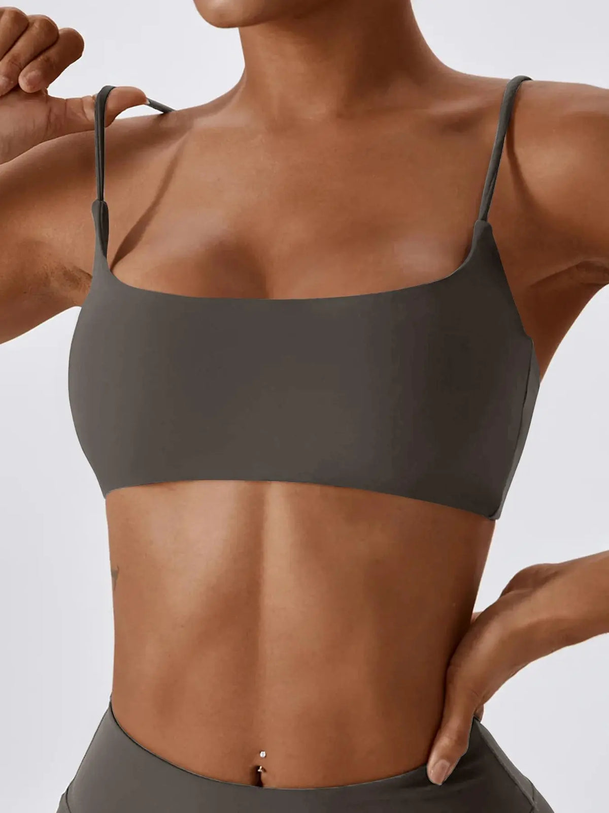 Women'S Solid Wireless Sports Bra, Sporty Breathable Comfortable Bra, Ladies Sportswear for Yoga Gym, Stretch Sports Bra