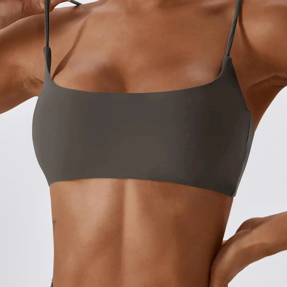 Women'S Solid Wireless Sports Bra, Sporty Breathable Comfortable Bra, Ladies Sportswear for Yoga Gym, Stretch Sports Bra