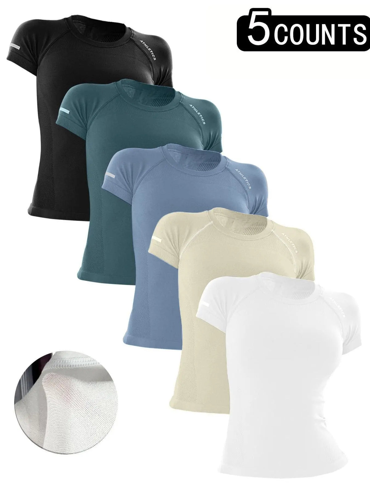 Women'S Yoga Letter round Neck Sport Short Sleeve T-Shirt, Workout Shirts, High Stretch Athletic Breathable Fitness Running Yoga Wear, All Seasons Casual Top