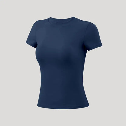 TIMEOFF Women'S Plain Nylon Blend Long Sleeve Gym Workout Apparel, Mock Neck Slim Fit Athletic Shirt, Thumb-Hole Cuffs, Stretchy Soft Breathable Fabric, Snug Non-Restrictive Women'S Clothes, Ideal for Yoga, Gym Training, Everyday Tops