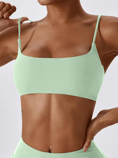 Women'S Solid Wireless Sports Bra, Sporty Breathable Comfortable Bra, Ladies Sportswear for Yoga Gym, Stretch Sports Bra