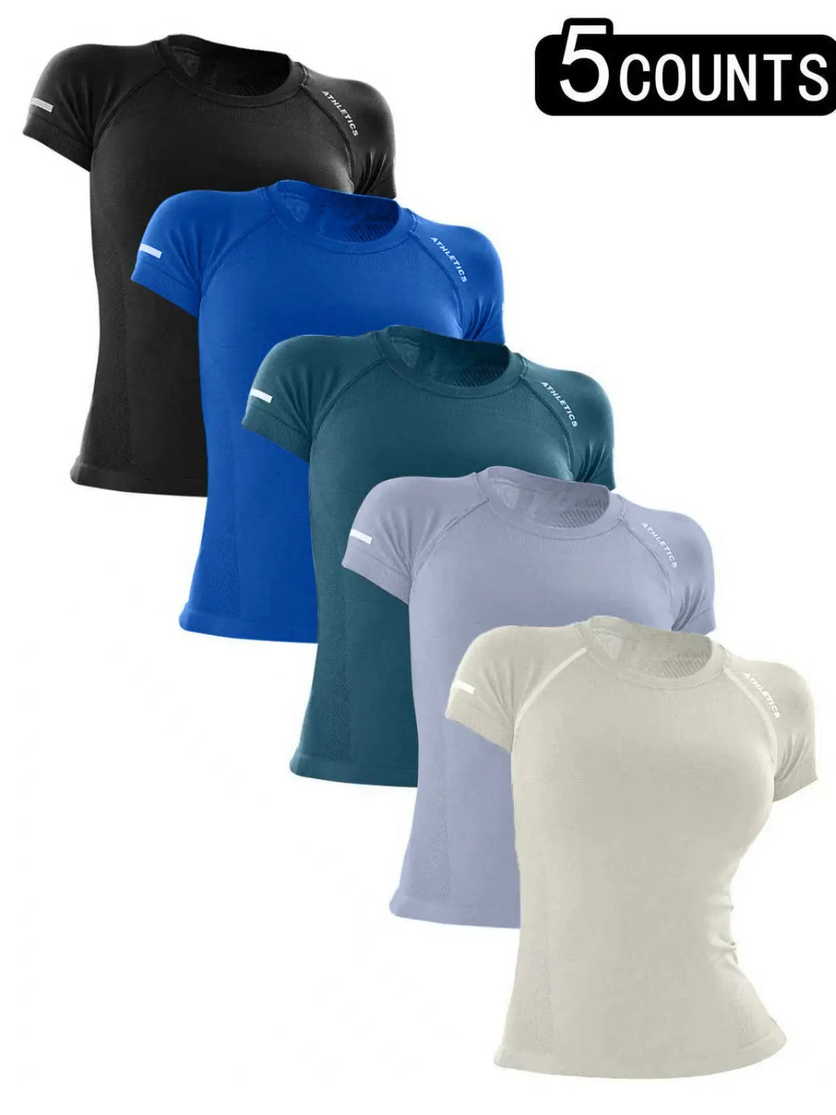 Women'S Yoga Letter round Neck Sport Short Sleeve T-Shirt, Workout Shirts, High Stretch Athletic Breathable Fitness Running Yoga Wear, All Seasons Casual Top