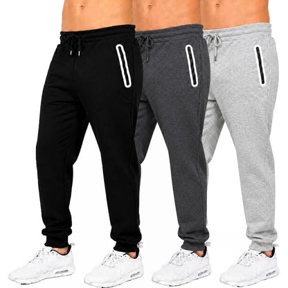 Men'S 3 Pack Fleece Active Athletic Jogger Sweatpants with Drawstring Sizes S-2XL Breathable