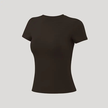 TIMEOFF Women'S Plain Nylon Blend Long Sleeve Gym Workout Apparel, Mock Neck Slim Fit Athletic Shirt, Thumb-Hole Cuffs, Stretchy Soft Breathable Fabric, Snug Non-Restrictive Women'S Clothes, Ideal for Yoga, Gym Training, Everyday Tops