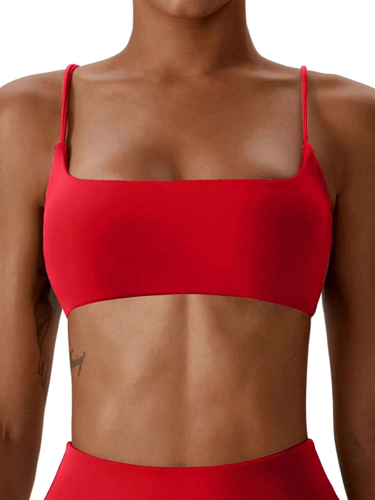 Women'S Solid Wireless Sports Bra, Sporty Breathable Comfortable Bra, Ladies Sportswear for Yoga Gym, Stretch Sports Bra