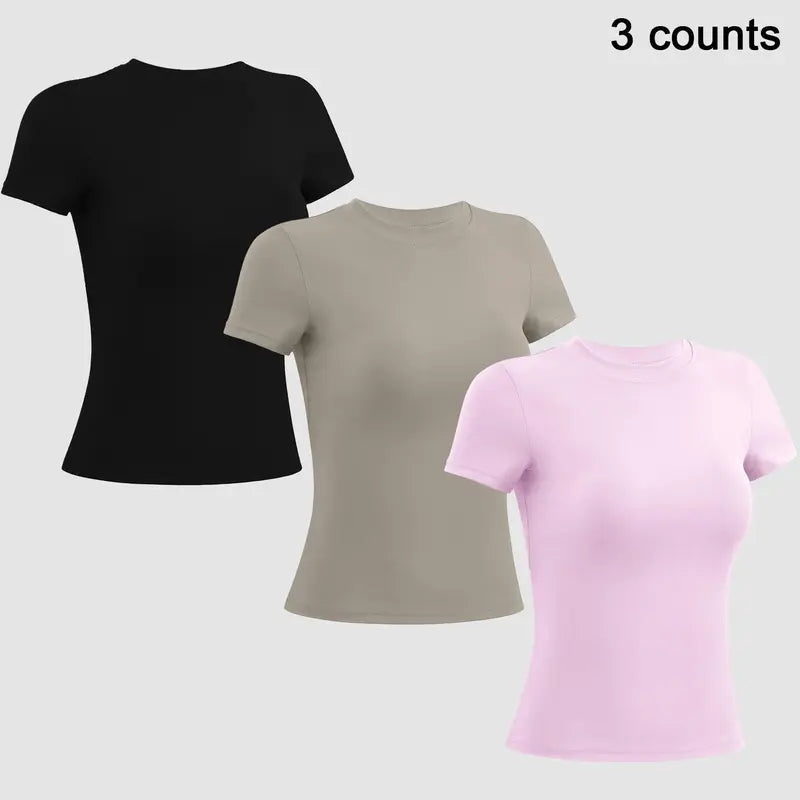 TIMEOFF Women'S Plain Nylon Blend Long Sleeve Gym Workout Apparel, Mock Neck Slim Fit Athletic Shirt, Thumb-Hole Cuffs, Stretchy Soft Breathable Fabric, Snug Non-Restrictive Women'S Clothes, Ideal for Yoga, Gym Training, Everyday Tops
