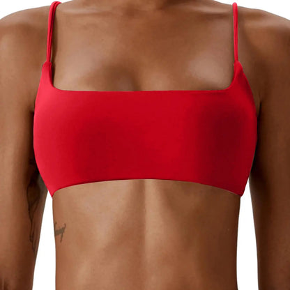 Women'S Solid Wireless Sports Bra, Sporty Breathable Comfortable Bra, Ladies Sportswear for Yoga Gym, Stretch Sports Bra