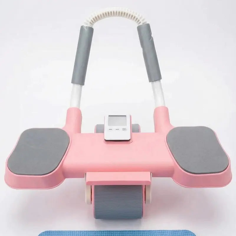 LAABE Automatic Rebound Abdominal Exercise Roller with Timer, Ergonomic Design, Non-Slip Grips, Beginner Abs Workout Exercise Equipment for Core Strength Training, Abs at Home Fitness Gear