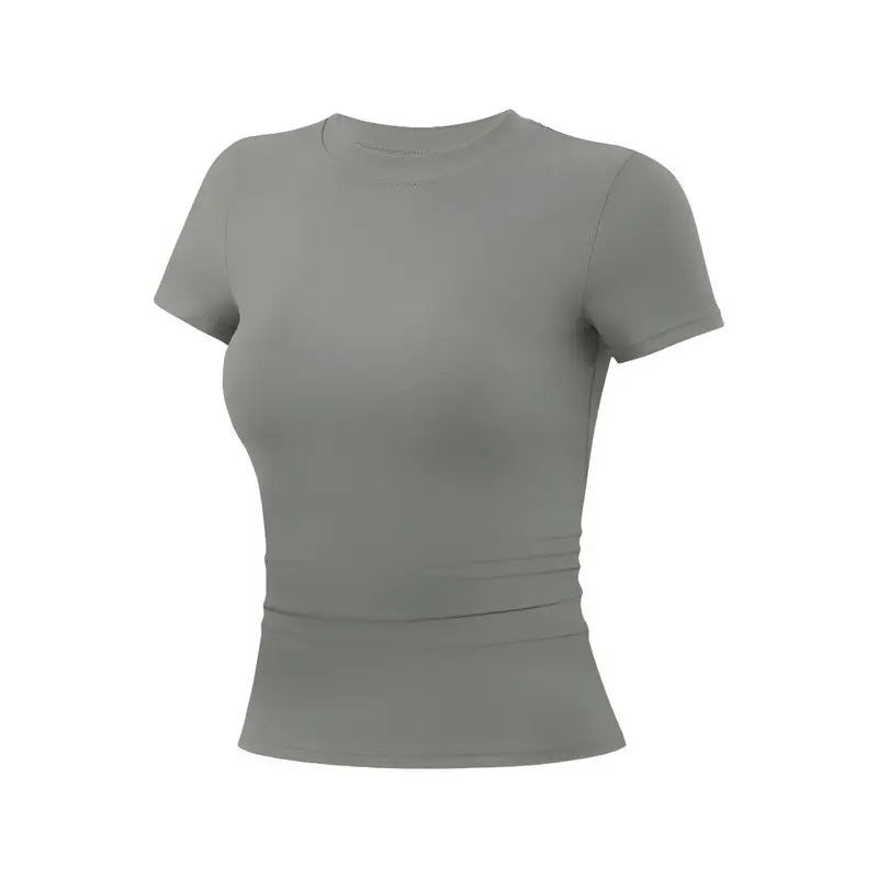 TIMEOFF Women'S Plain Nylon Blend Long Sleeve Gym Workout Apparel, Mock Neck Slim Fit Athletic Shirt, Thumb-Hole Cuffs, Stretchy Soft Breathable Fabric, Snug Non-Restrictive Women'S Clothes, Ideal for Yoga, Gym Training, Everyday Tops