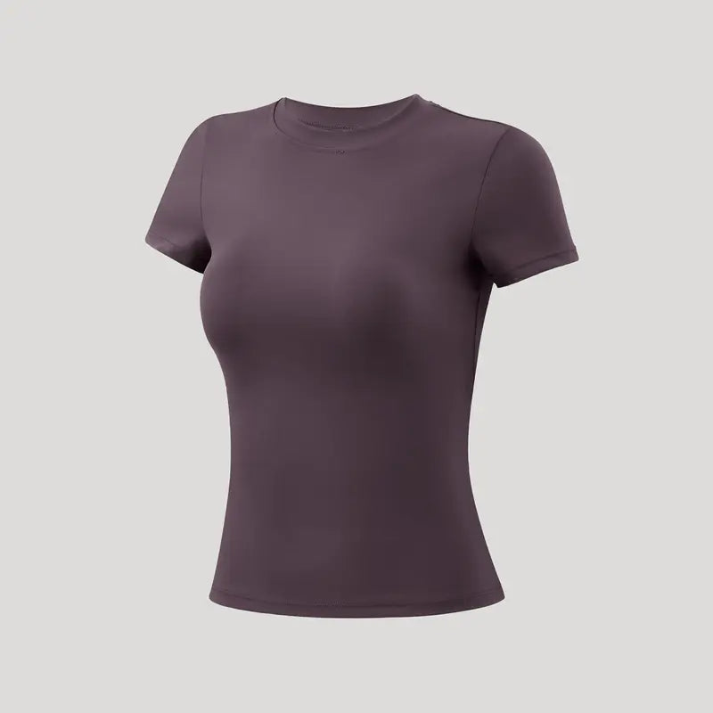 TIMEOFF Women'S Plain Nylon Blend Long Sleeve Gym Workout Apparel, Mock Neck Slim Fit Athletic Shirt, Thumb-Hole Cuffs, Stretchy Soft Breathable Fabric, Snug Non-Restrictive Women'S Clothes, Ideal for Yoga, Gym Training, Everyday Tops